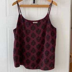 Nevada burgundy with black detail camisole